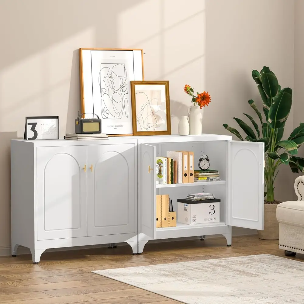 33 Tall Kitchen Sideboard with Storage, Adjustable Shelves, Metal Buffet Table for Living and Dining Rooms, White, Assembly Requ
33 Tall Kitchen Sideboard with Storage, Adjustable Shelves, Metal Buffet Table for Living and Dining Rooms, White, Assembly Requ