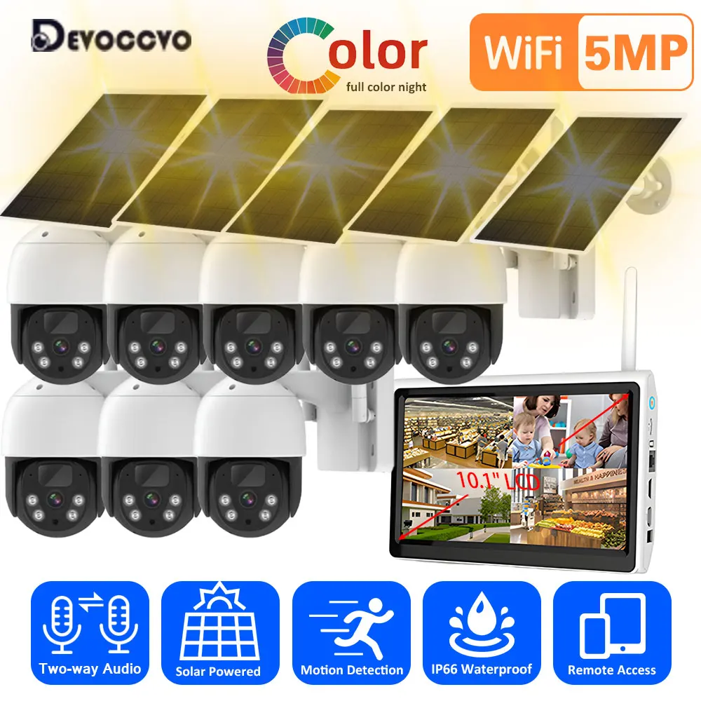 5MP Solart Wifi PTZ Security Camera System 10CH NVR Kit with 10.1" Screen Monitor Auto Tracking CCTV Surveillance Camera Kit 8CH
5MP Solart Wifi PTZ Security Camera System 10CH NVR Kit with 10.1" Screen Monitor Auto Tracking CCTV Surveillance Camera Kit 8CH