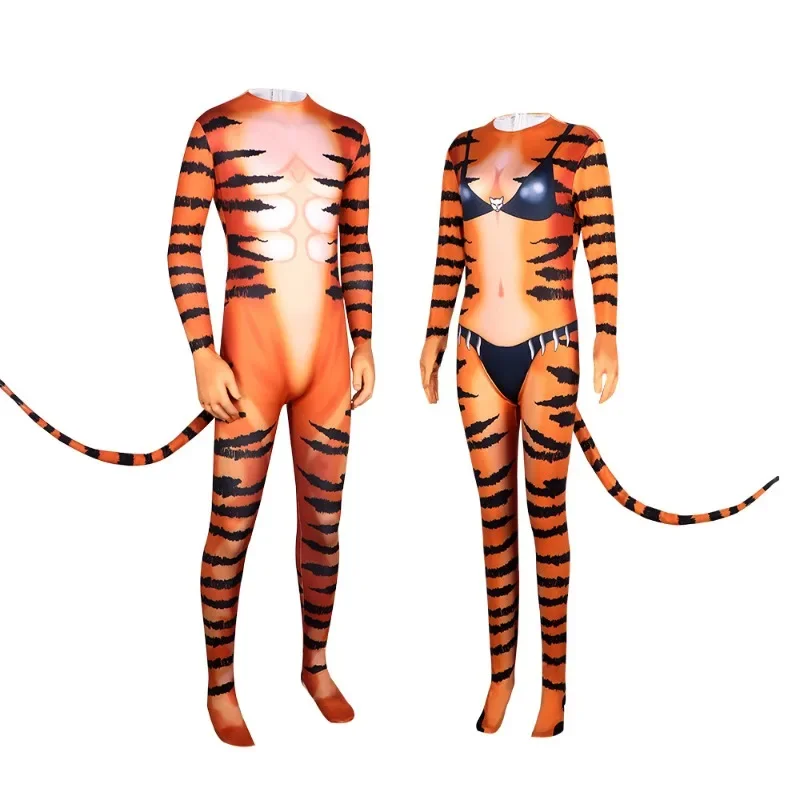 Animal Printed Tiger Zentai Bodysuit Cosplay Costume Halloween Furry Orc Full-Body Outfits for Stage Performances Themed Events
Animal Printed Tiger Zentai Bodysuit Cosplay Costume Halloween Furry Orc Full-Body Outfits for Stage Performances Themed Events