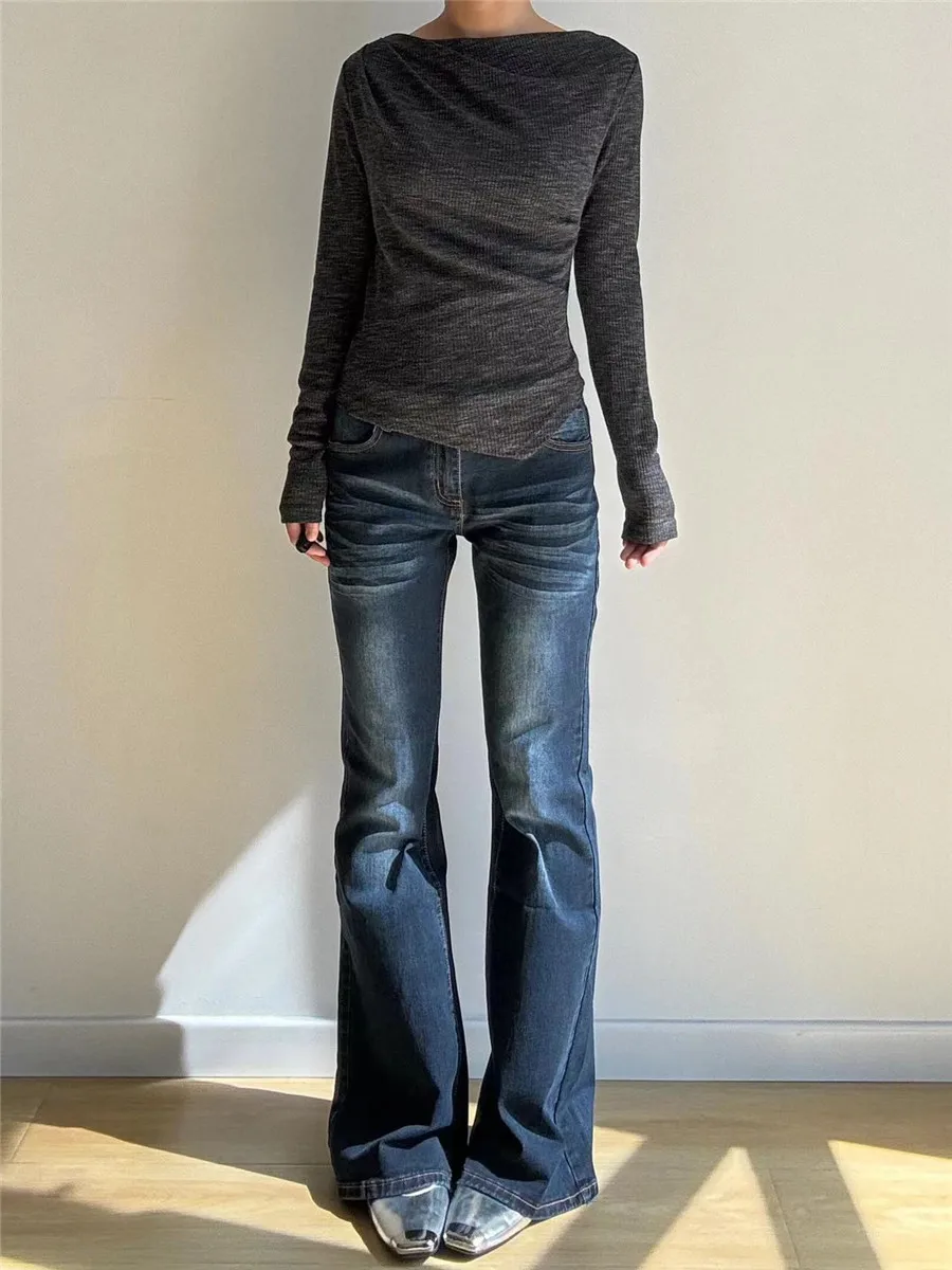American High Street Vintage Low Waist Flared Jeans Women's Spring Autumn Slimming Long Extra Length Floor-Length Pants
American High Street Vintage Low Waist Flared Jeans Women's Spring Autumn Slimming Long Extra Length Floor-Length Pants