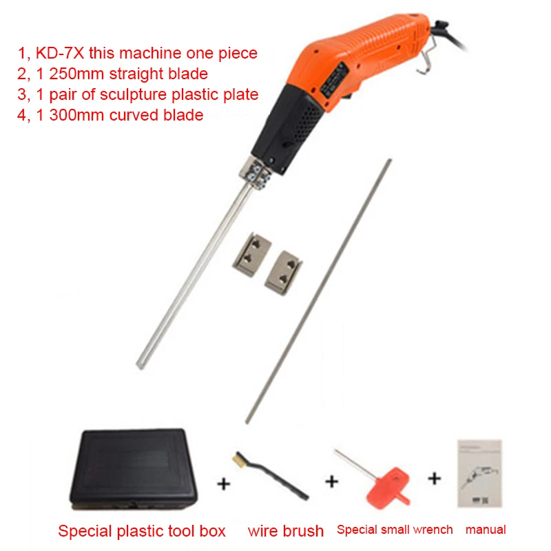 KD-7X Air-cooled Hand-held Electric Hot Knife Foam Ultra Long Electric Cutter DIY Sculpture Carving Cutter
KD-7X Air-cooled Hand-held Electric Hot Knife Foam Ultra Long Electric Cutter DIY Sculpture Carving Cutter