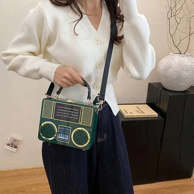 2024 Funny Radio Shape Bag Acrylic Box Bag For Women Trend Luxury Designer Handbag New Shoulder Bag Crossbody Bags
2024 Funny Radio Shape Bag Acrylic Box Bag For Women Trend Luxury Designer Handbag New Shoulder Bag Crossbody Bags