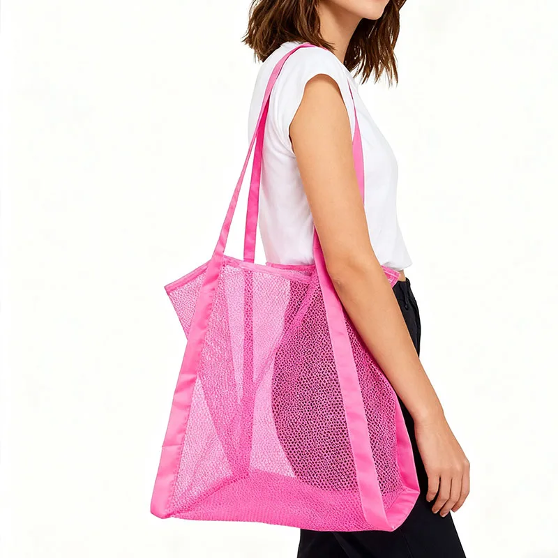 Beach Mesh Bag Storage Bag Large Capacity Solid Color Single Shoulder Shopping Bag for Towels Cosmetic Makeup Organizer
Beach Mesh Bag Storage Bag Large Capacity Solid Color Single Shoulder Shopping Bag for Towels Cosmetic Makeup Organizer