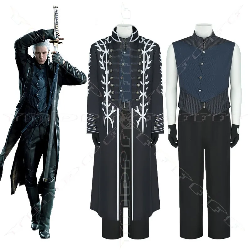 Novelty Anime Virgil Halloween Cosplay Set Gloves Top Pants Outcoat Game Windbreaker Stage Performance Costume
Novelty Anime Virgil Halloween Cosplay Set Gloves Top Pants Outcoat Game Windbreaker Stage Performance Costume