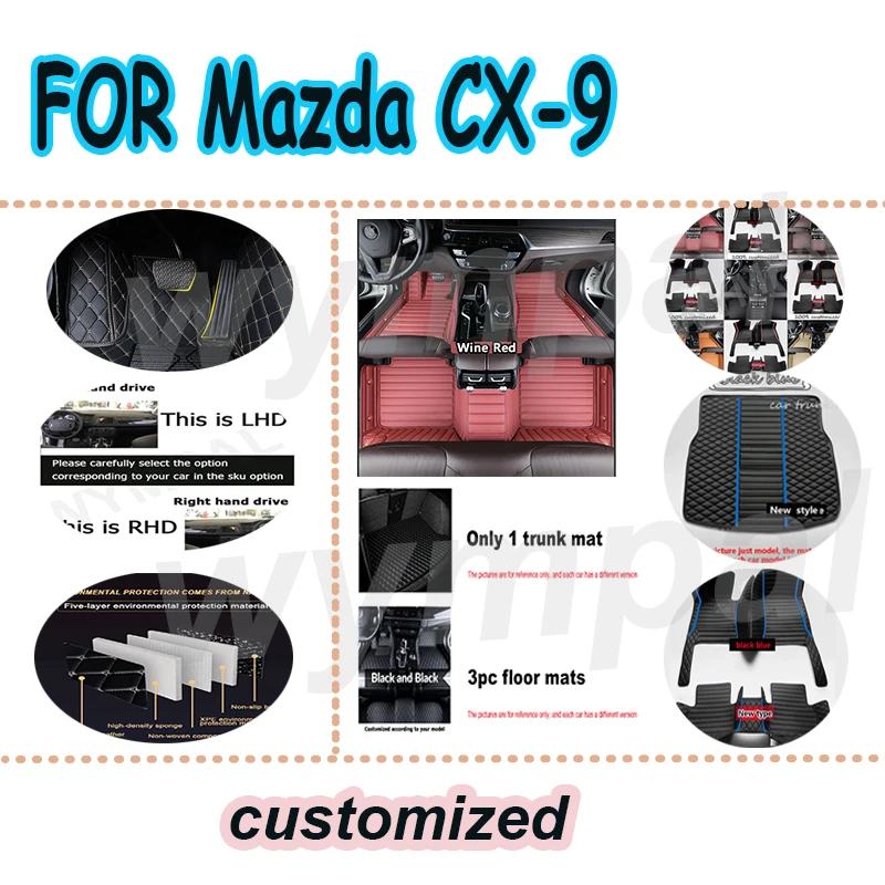Роскошные автомобильные коврики для Mazda CX-9 TC 2016 ~ 2022 CX9 CX 9, водонепроницаемые коврики, ковер
Роскошные автомобильные коврики для Mazda CX-9 TC 2016 ~ 2022 CX9 CX 9, водонепроницаемые коврики, ковер