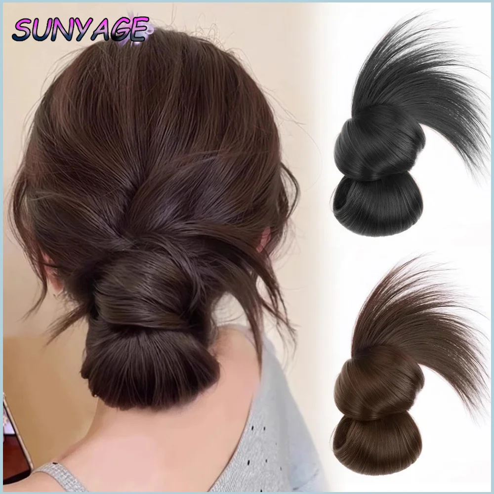 SUNYAGE Synthetic Low-tied Chicken Feather Ball Head Claw Clip Bun Lazy Bun Wig Bag Hair Accessories Suitable For Women
SUNYAGE Synthetic Low-tied Chicken Feather Ball Head Claw Clip Bun Lazy Bun Wig Bag Hair Accessories Suitable For Women
