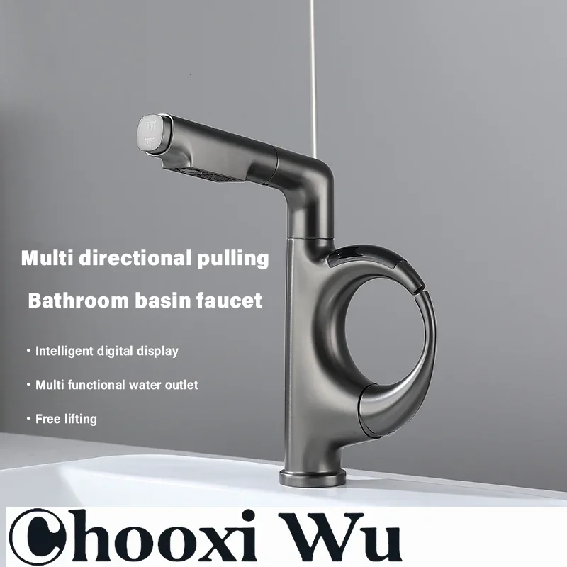 CHOOXIWU-Bathroom creative pull-out basin robotic arm intelligent digital display stretching hot and cold single hole bar faucet
CHOOXIWU-Bathroom creative pull-out basin robotic arm intelligent digital display stretching hot and cold single hole bar faucet