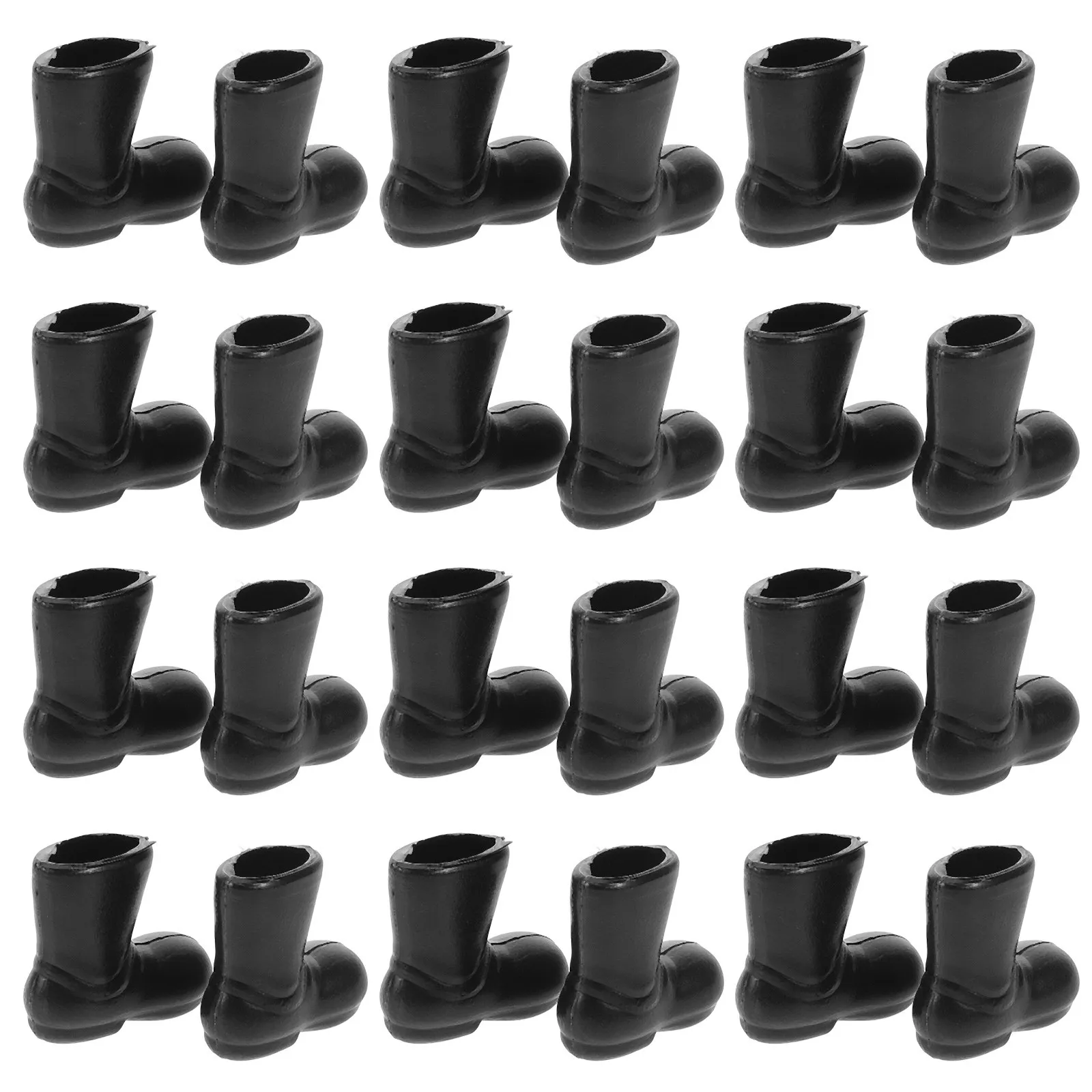 100Pcs Mini Santa Claus Boots Black Plastic Rain Shoes for Dollhouse Christmas Decorations DIY Craft Projects Holiday Table
100Pcs Mini Santa Claus Boots Black Plastic Rain Shoes for Dollhouse Christmas Decorations DIY Craft Projects Holiday Table