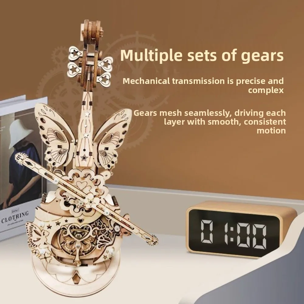 Fashion 3D Cello Music Box DIY LED Strip Wooden Puzzle Music Box Graffitiable Instrument Building Kits Creative Handmade Gift
Fashion 3D Cello Music Box DIY LED Strip Wooden Puzzle Music Box Graffitiable Instrument Building Kits Creative Handmade Gift