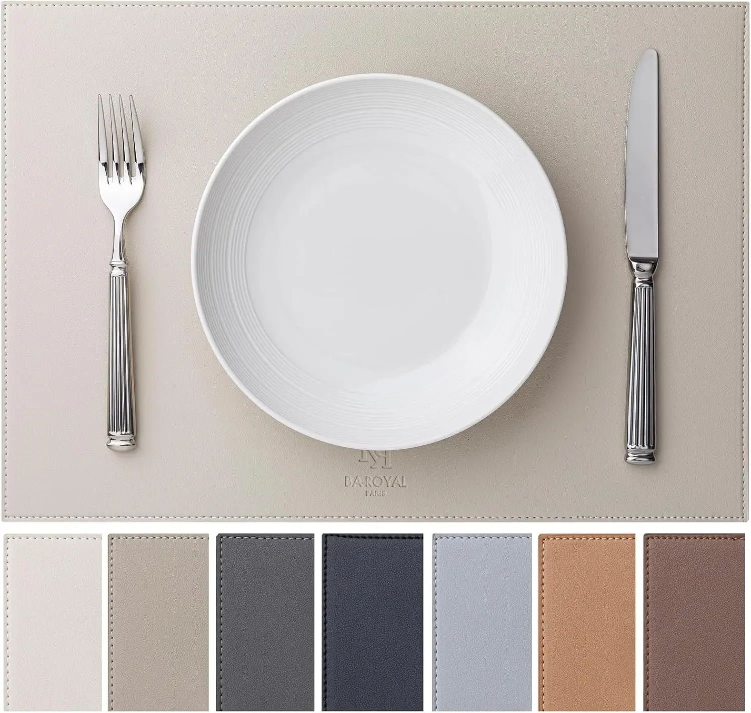 Washable Vinyl Placemats Set of 6 - Waterproof, Heat Resistant, Non-Slip, Easy Clean, 12x17 inches, Cream White
Washable Vinyl Placemats Set of 6 - Waterproof, Heat Resistant, Non-Slip, Easy Clean, 12x17 inches, Cream White
