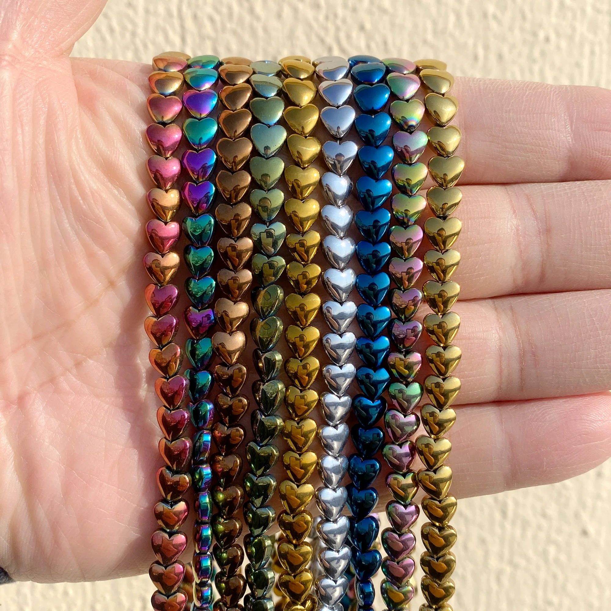Multicolor Heart Hematite Beads 6mm Electroplated Non-Magnetic Hematite Loose Beads for DIY Jewelry Making Bracelet Necklace
Multicolor Heart Hematite Beads 6mm Electroplated Non-Magnetic Hematite Loose Beads for DIY Jewelry Making Bracelet Necklace