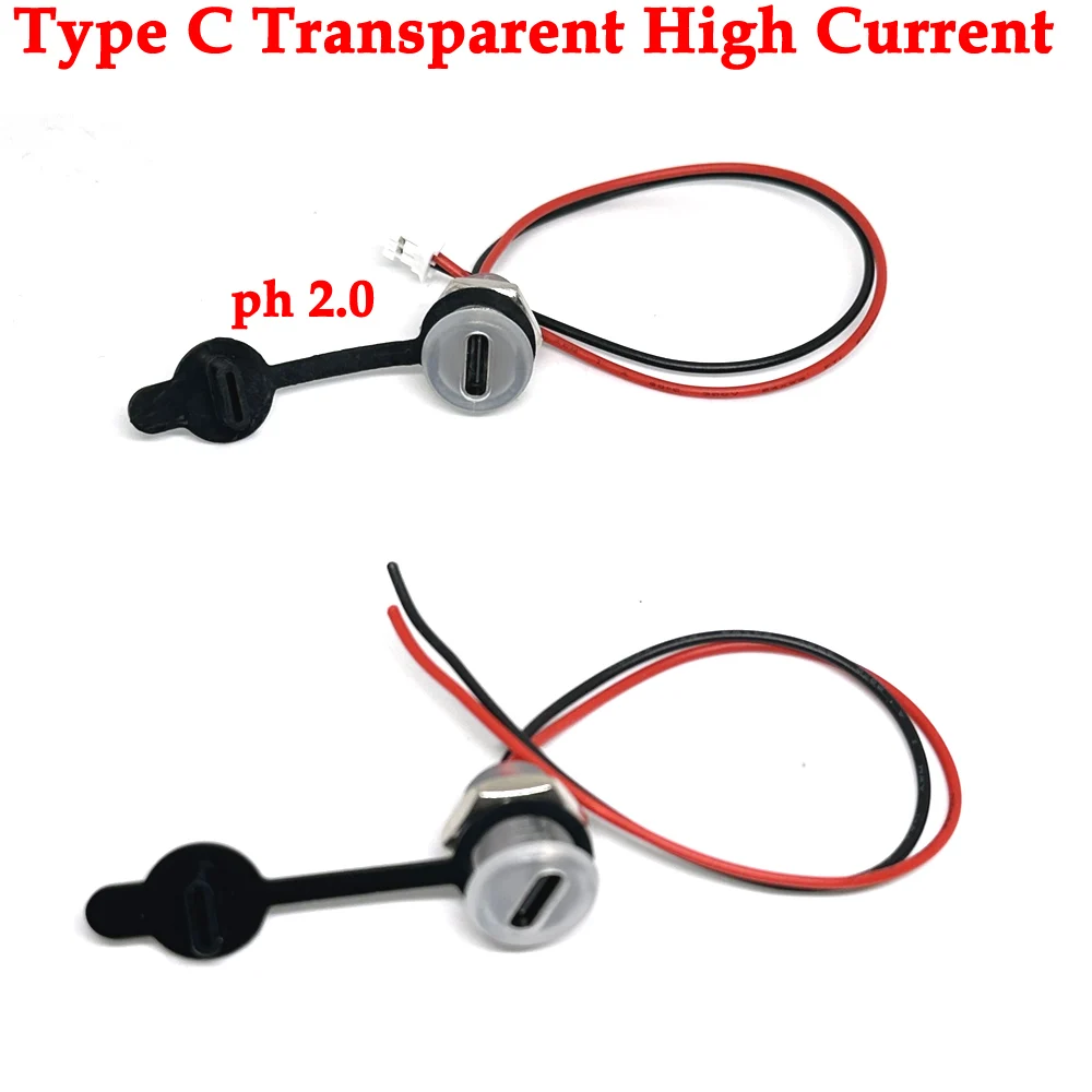 USB-C 5A High Current Charging Socket With M11 Nut Snap Lock Plate Transparent Female Type C Waterproof Female Connector Jack
USB-C 5A High Current Charging Socket With M11 Nut Snap Lock Plate Transparent Female Type C Waterproof Female Connector Jack