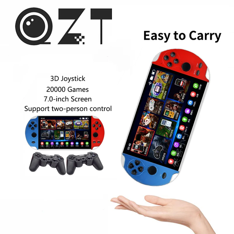QZT Handheld Game Console 4.3/5.1/7.1 Inch Screen Portable Retro Games Double Rocker Built-in 20000 PSP Classic Games Games Gift
QZT Handheld Game Console 4.3/5.1/7.1 Inch Screen Portable Retro Games Double Rocker Built-in 20000 PSP Classic Games Games Gift