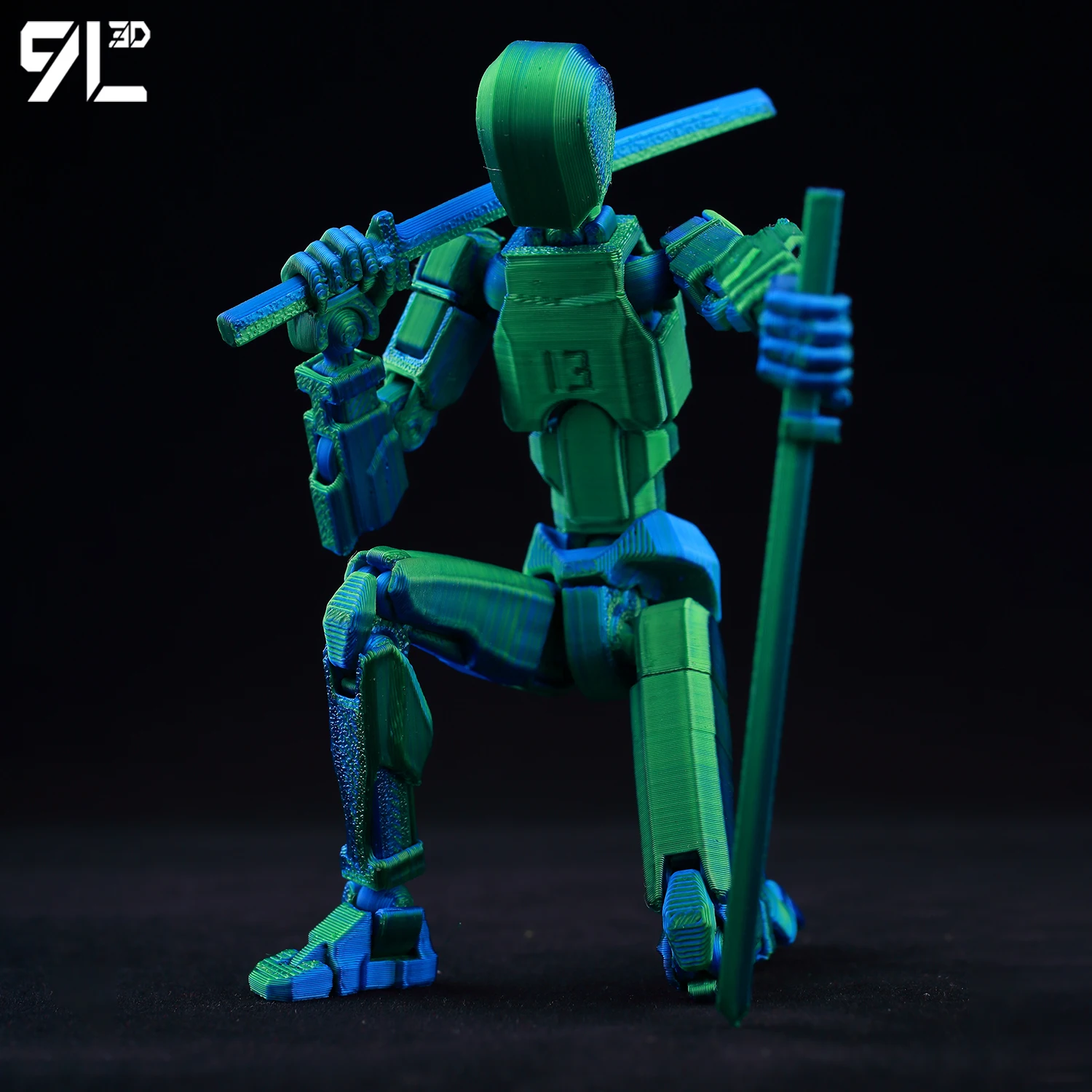 Gradient Green Warrior Dummy13 Poseable Figure 13 Joints For Stop Motion 3D Printed Artist Mannequin DIY Model Sketch Tool
Gradient Green Warrior Dummy13 Poseable Figure 13 Joints For Stop Motion 3D Printed Artist Mannequin DIY Model Sketch Tool