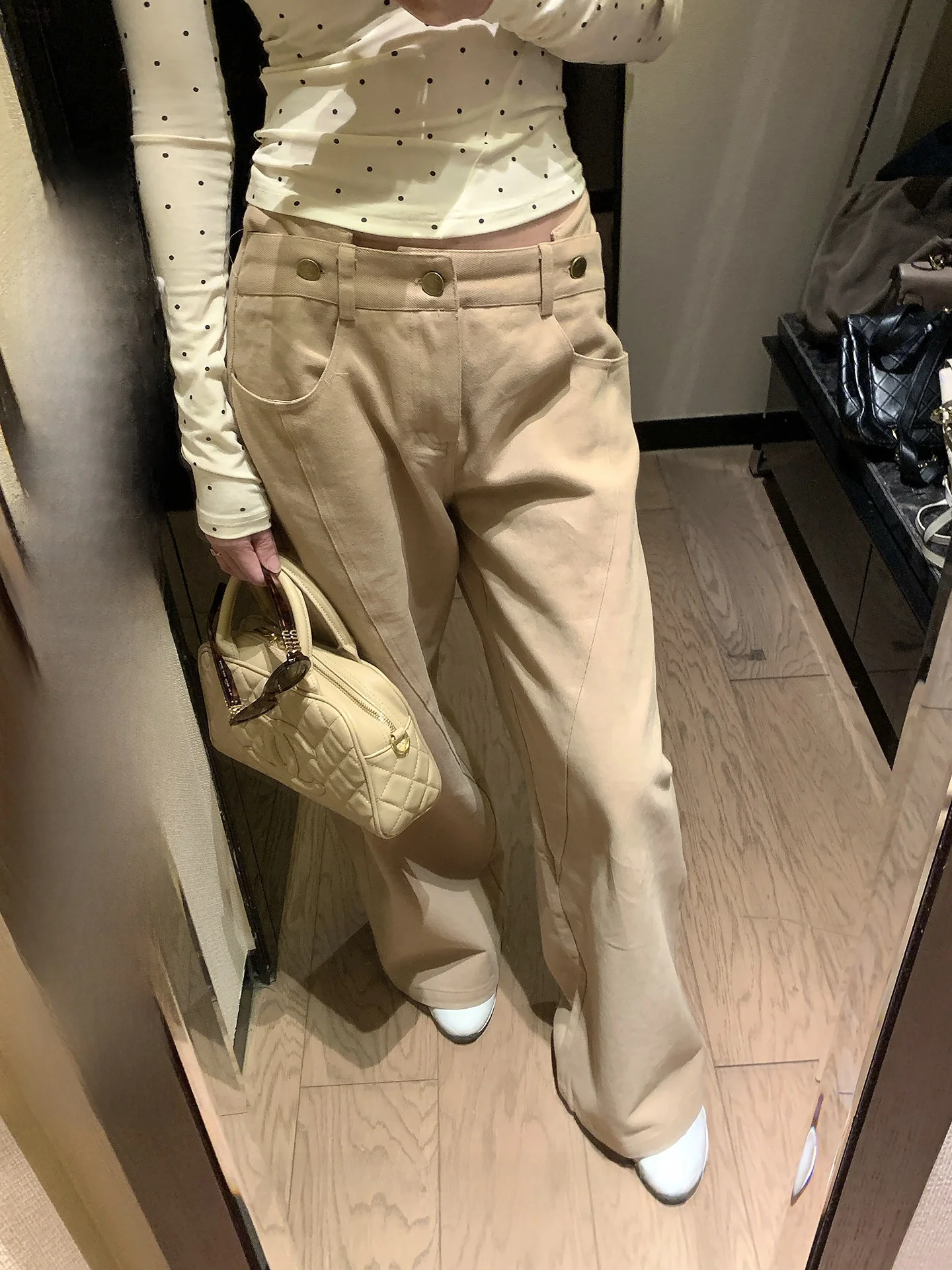 Loose Casual Pants Women's Khaki Straight Leg Spring Korean Style High Waist Button Pure Color Slimming Long Pants
Loose Casual Pants Women's Khaki Straight Leg Spring Korean Style High Waist Button Pure Color Slimming Long Pants