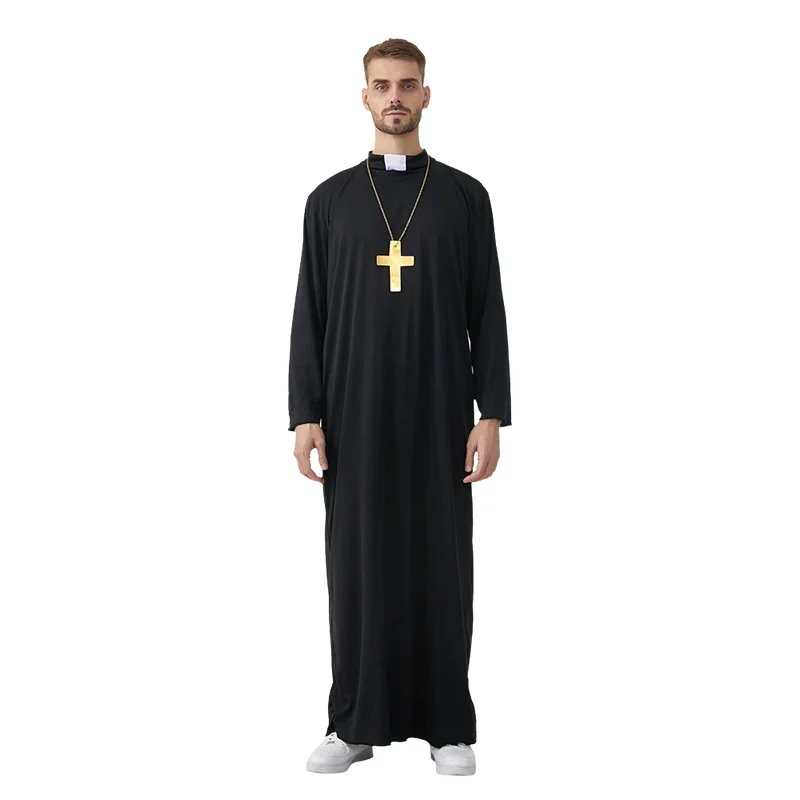 Halloween Priest Costume Monastic Masquerade Party Performance Dress up Polyester Fiber 100% Spring Season Ladies Fashion
Halloween Priest Costume Monastic Masquerade Party Performance Dress up Polyester Fiber 100% Spring Season Ladies Fashion