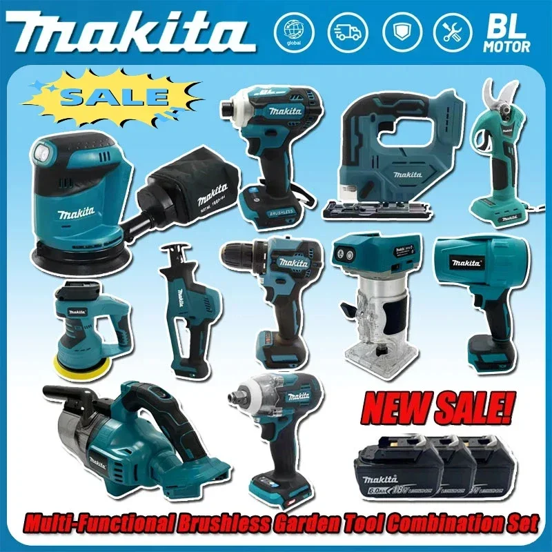 2026 Makita Brushless Cordless Electric Impact Hammer Drill Angle Grinder Electric Circular Saw With18v Battery Combo Kits Power
2026 Makita Brushless Cordless Electric Impact Hammer Drill Angle Grinder Electric Circular Saw With18v Battery Combo Kits Power