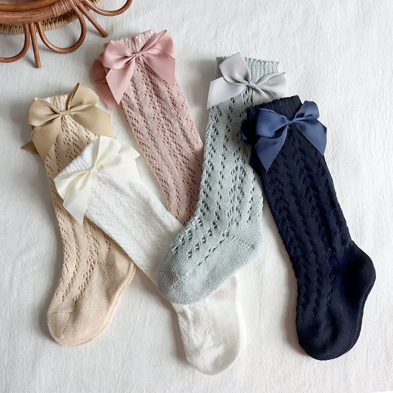 Summer Baby Socks With Bow Toddlers Girls Long Knee High Sock Soft Cotton Hollow Out Kids Mesh Princess Socks For 0-3Years
Summer Baby Socks With Bow Toddlers Girls Long Knee High Sock Soft Cotton Hollow Out Kids Mesh Princess Socks For 0-3Years