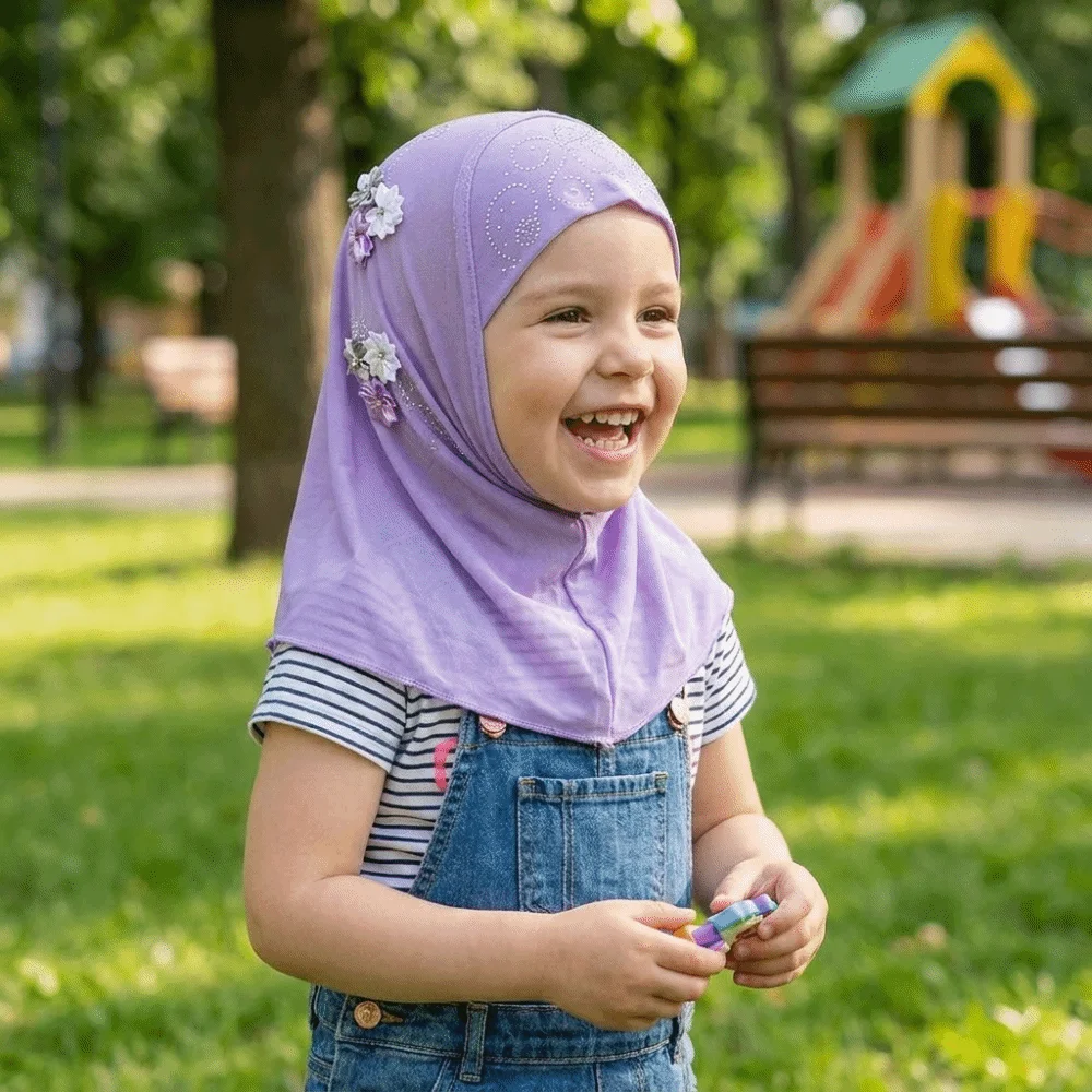 Cute Flower Design Kids Hijab Jersey Material Pull On Style Girls Hijab Breathable Stretchable Islamic Headscarf Daily Use
Cute Flower Design Kids Hijab Jersey Material Pull On Style Girls Hijab Breathable Stretchable Islamic Headscarf Daily Use