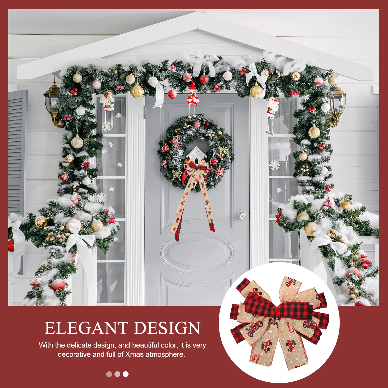 Bow Decoration Christmas Tree Toppers Decorative Polyester Bows Adornment Unique Design High Grade Material Flexible
Bow Decoration Christmas Tree Toppers Decorative Polyester Bows Adornment Unique Design High Grade Material Flexible