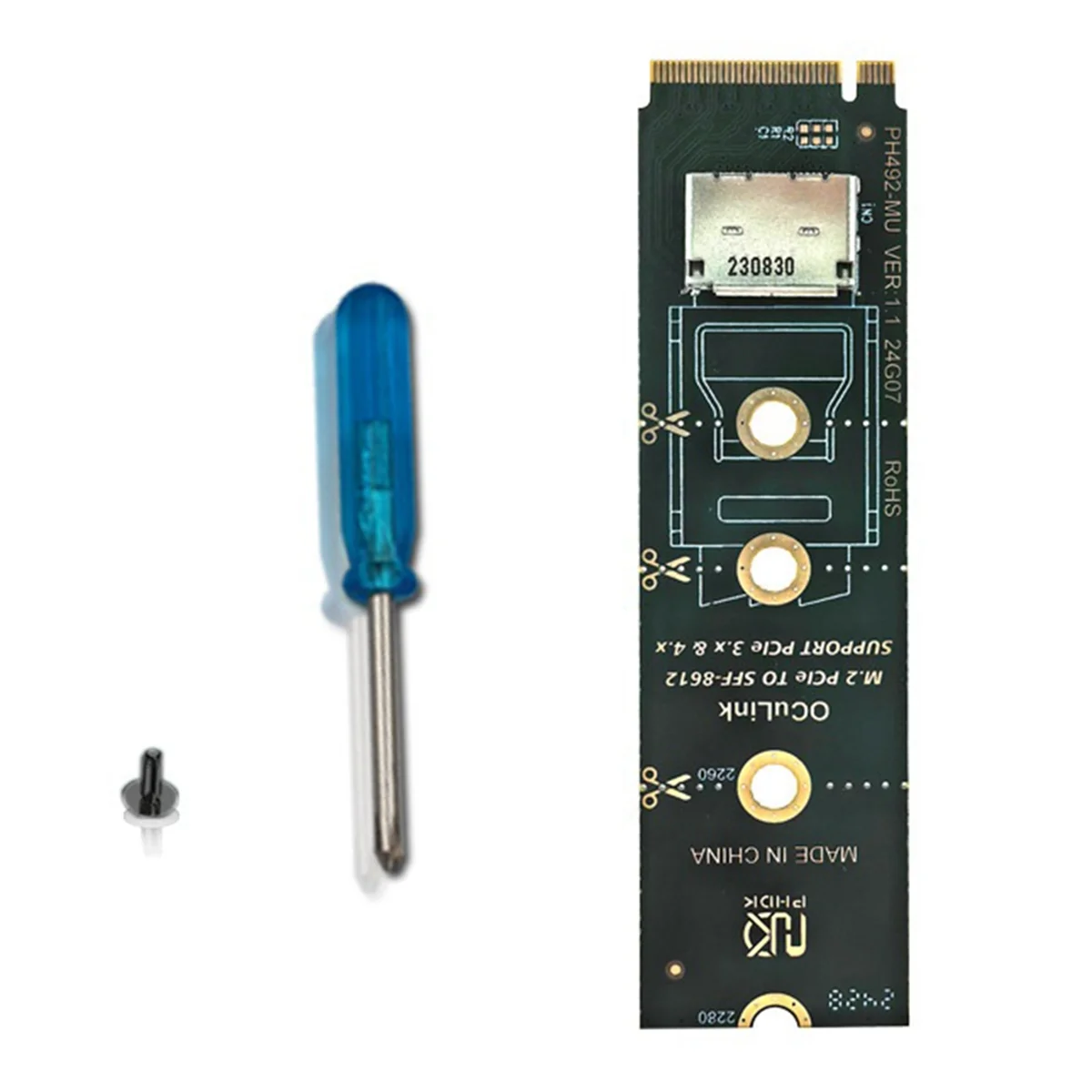 B24A Адаптер M.2 NVMe PCIe к Oculink Female Dock SFF-8612 Адаптер M.2 Mkey Nvme к Oculink SFF-8611 SFF-8612
B24A Адаптер M.2 NVMe PCIe к Oculink Female Dock SFF-8612 Адаптер M.2 Mkey Nvme к Oculink SFF-8611 SFF-8612