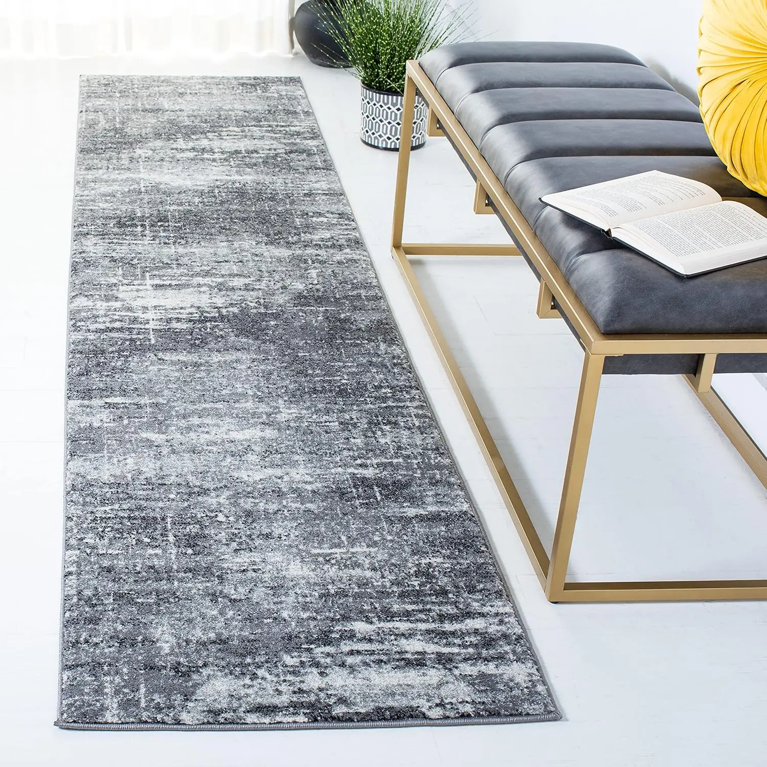 Evoke Collection 2'2"" X 7' Ivory/Grey Evk272F Modern Abstract Non-Shedding Entryway Foyer Living Room Bedroom Kitchen Runner
Evoke Collection 2'2"" X 7' Ivory/Grey Evk272F Modern Abstract Non-Shedding Entryway Foyer Living Room Bedroom Kitchen Runner