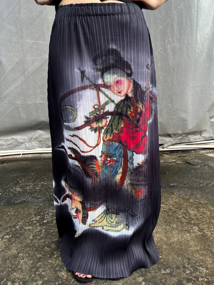 Long Pleated Printed Skirt mid Waist Loose Fit Polyester Fiber Youth Ladies Student Summer Fashion Ladies Skirts
Long Pleated Printed Skirt mid Waist Loose Fit Polyester Fiber Youth Ladies Student Summer Fashion Ladies Skirts