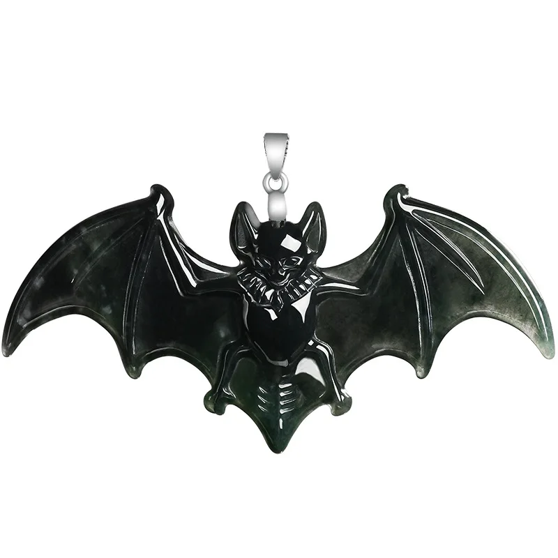 Myanmar Jadeite Bat Pendant Necklace Luxury Charm Accessories Natural Jewelry Vintage 925 Silver Real Jade Gifts for Women
Myanmar Jadeite Bat Pendant Necklace Luxury Charm Accessories Natural Jewelry Vintage 925 Silver Real Jade Gifts for Women