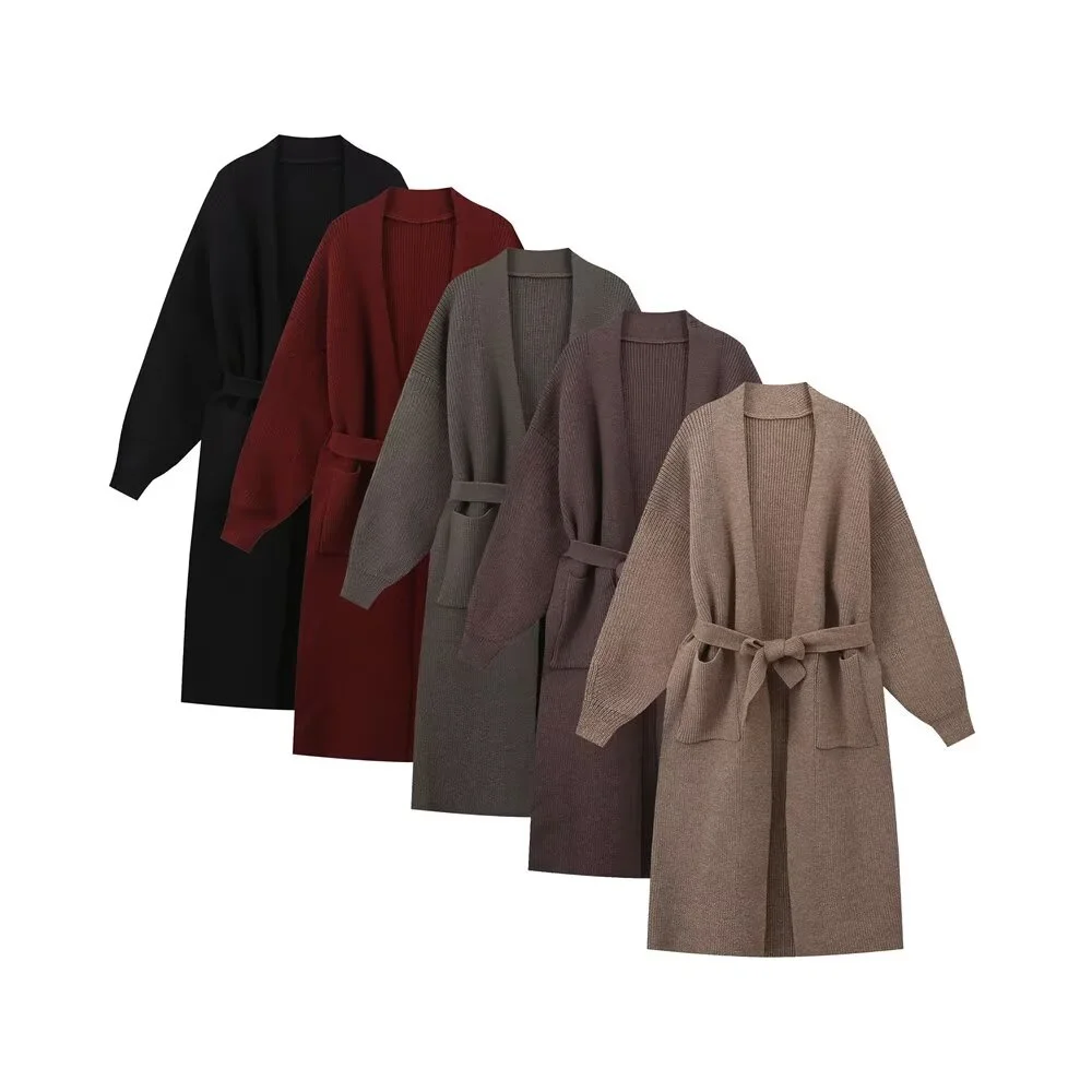 Taop&Za Autumn new women's fashionable casual versatile V-neck long sleeved shirt with belt decoration knitted cardigan
Taop&Za Autumn new women's fashionable casual versatile V-neck long sleeved shirt with belt decoration knitted cardigan