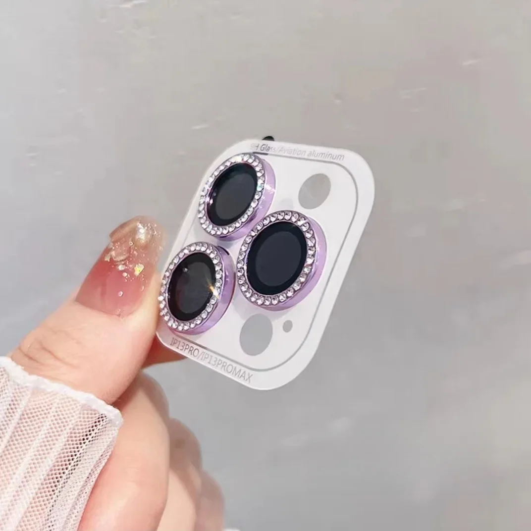 2-3Pcs Glitter Diamond Camera Lens Screen Protector For IPhone 17 16 15 Pro Max 12 Mini Plus 15Pro Tempered Glass Full Cover 2-3Pcs Glitter Diamond Camera Lens Screen Protector For IPhone 17 16 15 Pro Max 12 Mini Plus 15Pro Tempered Glass Full Cover