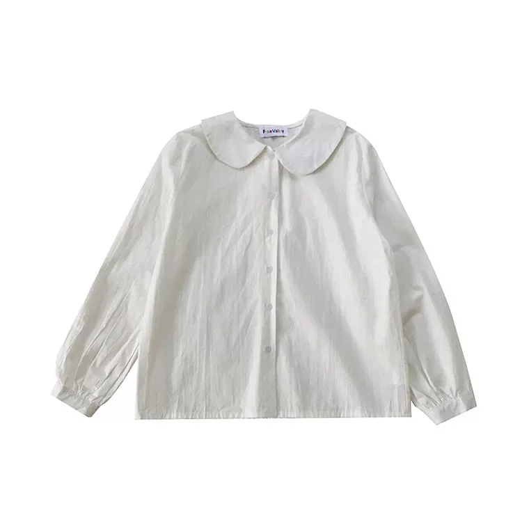 Loose Long Sve irt Women's Vintage Sle Korean Version Doll Collar Button up Cotton Polyester Blend Autumn Winter New A... 
Loose Long Sve irt Women's Vintage Sle Korean Version Doll Collar Button up Cotton Polyester Blend Autumn Winter New A...