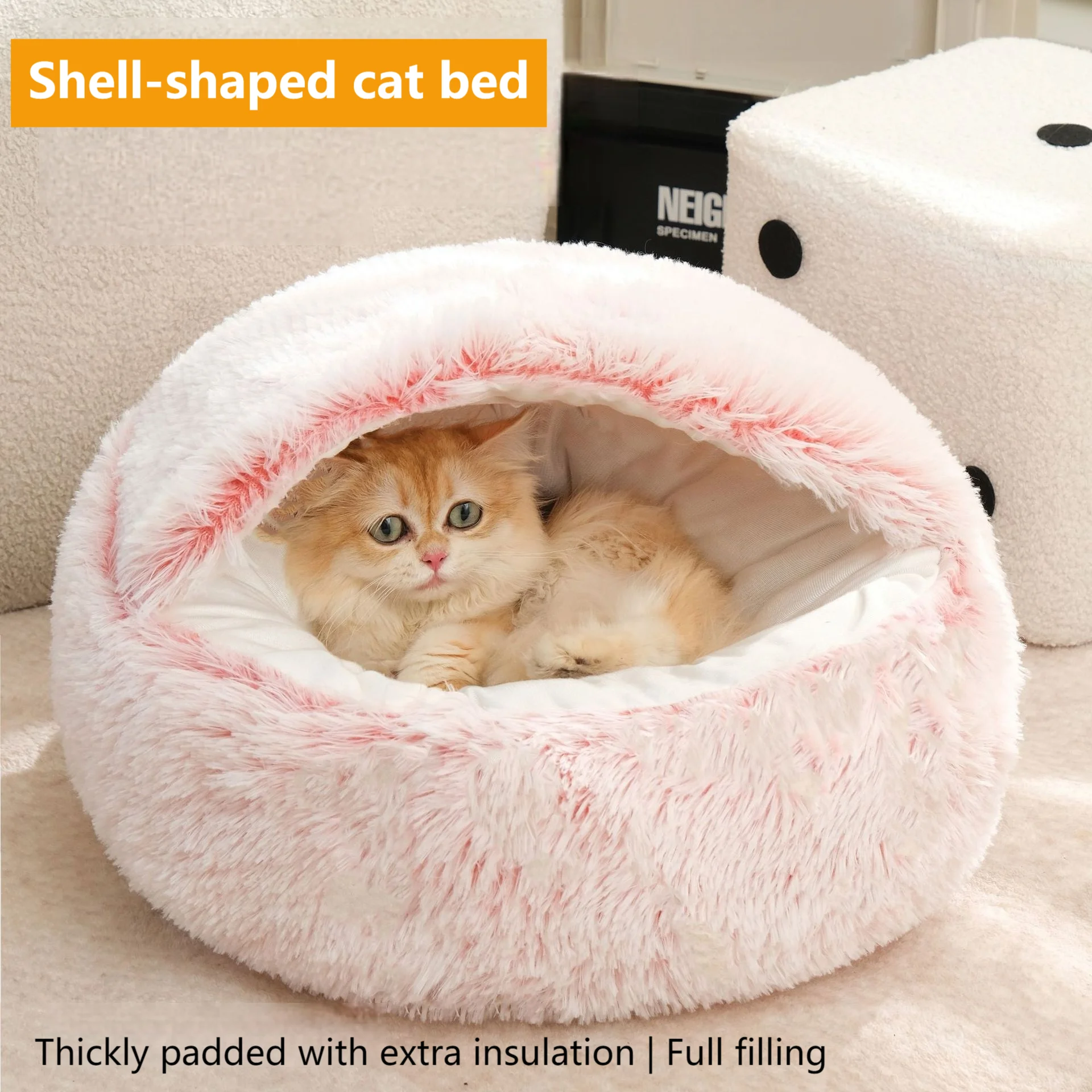 Semi-enclosed Shell Pet Bed, Winter Warm Plush Cat Nest Soft Long Plush Cat Cushion Four Seasons Universal Kennel for Small Dogs
Semi-enclosed Shell Pet Bed, Winter Warm Plush Cat Nest Soft Long Plush Cat Cushion Four Seasons Universal Kennel for Small Dogs