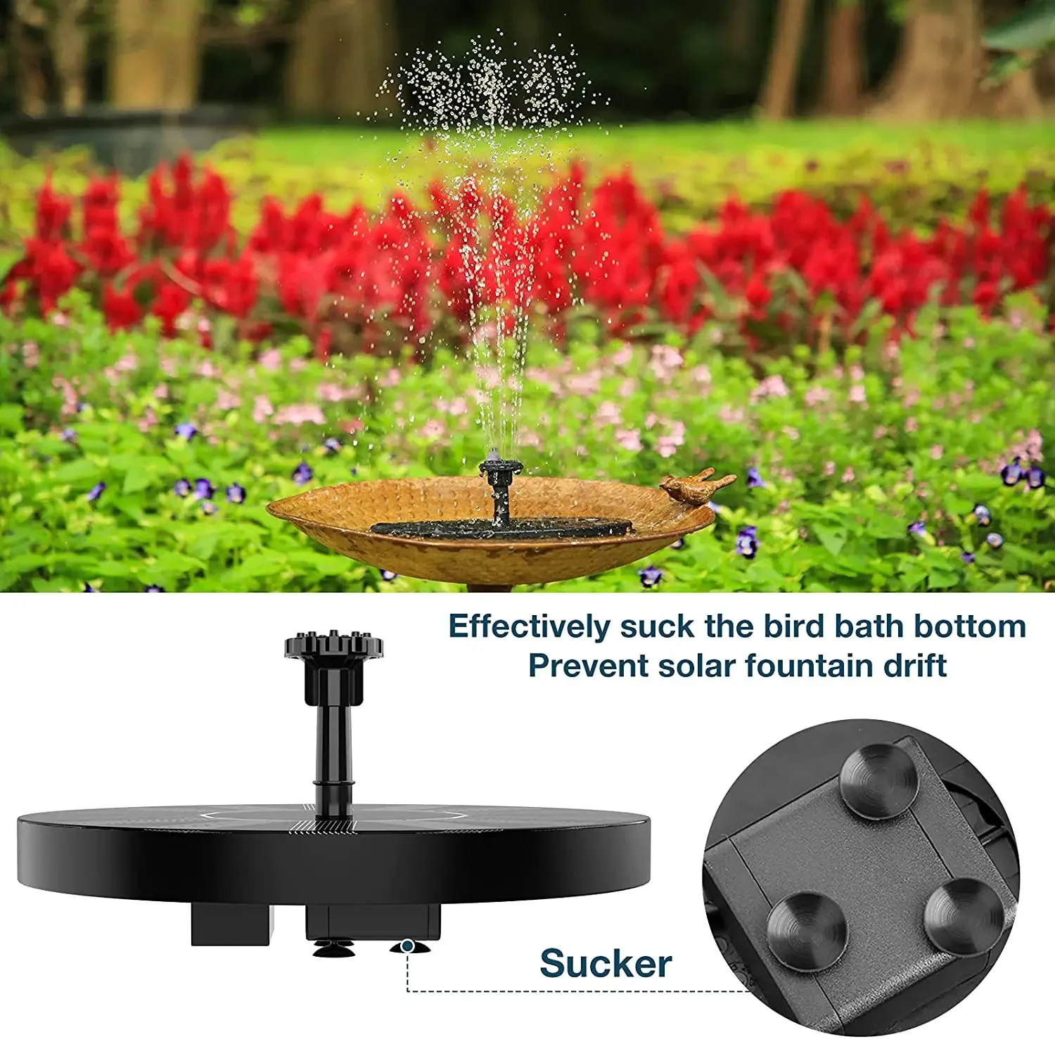 Solar Fountain Pump, with 6 nozzles Solar Bird Bath Fountain, Water Pump Floating Fountains Suitable for Ponds
Solar Fountain Pump, with 6 nozzles Solar Bird Bath Fountain, Water Pump Floating Fountains Suitable for Ponds