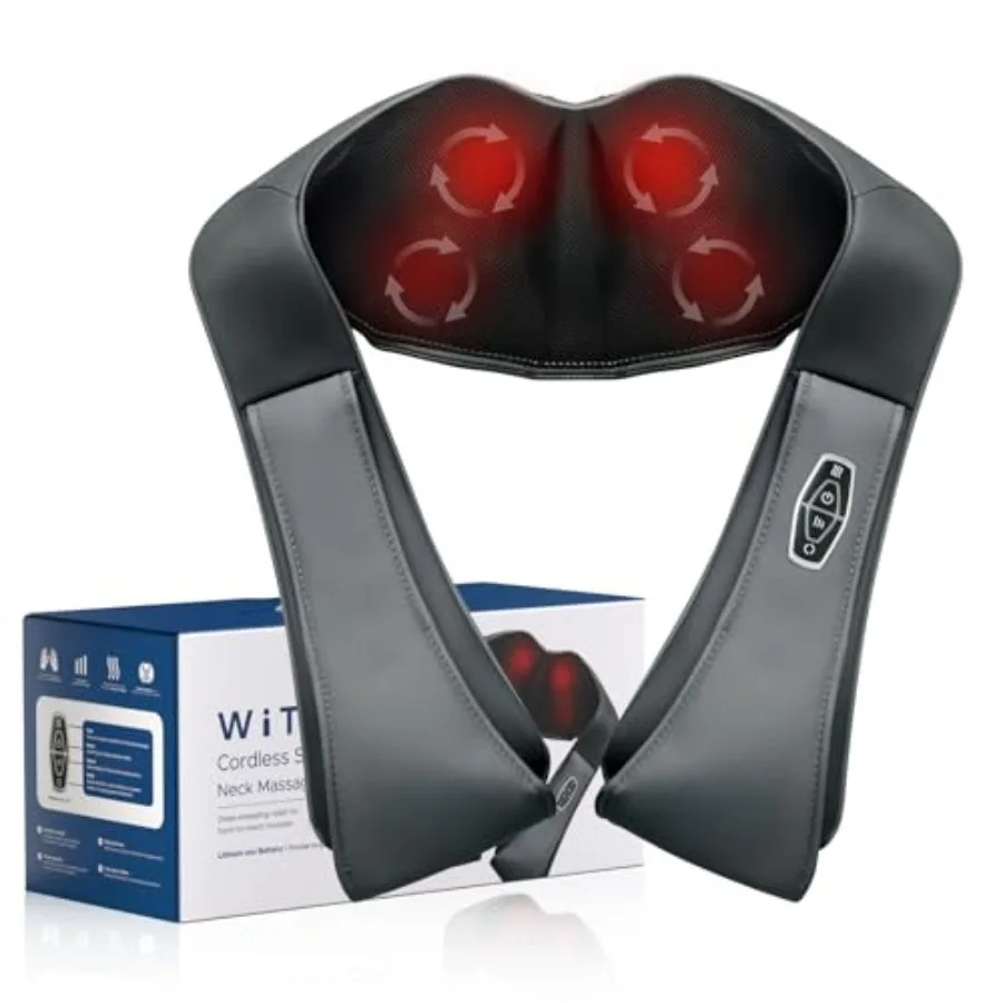 Cordless Shiatsu Neck Massager for Pain Relief Deep Tissue with Heat 3D Kneading Massage Pillow Back Shoulder Massager for Body
Cordless Shiatsu Neck Massager for Pain Relief Deep Tissue with Heat 3D Kneading Massage Pillow Back Shoulder Massager for Body