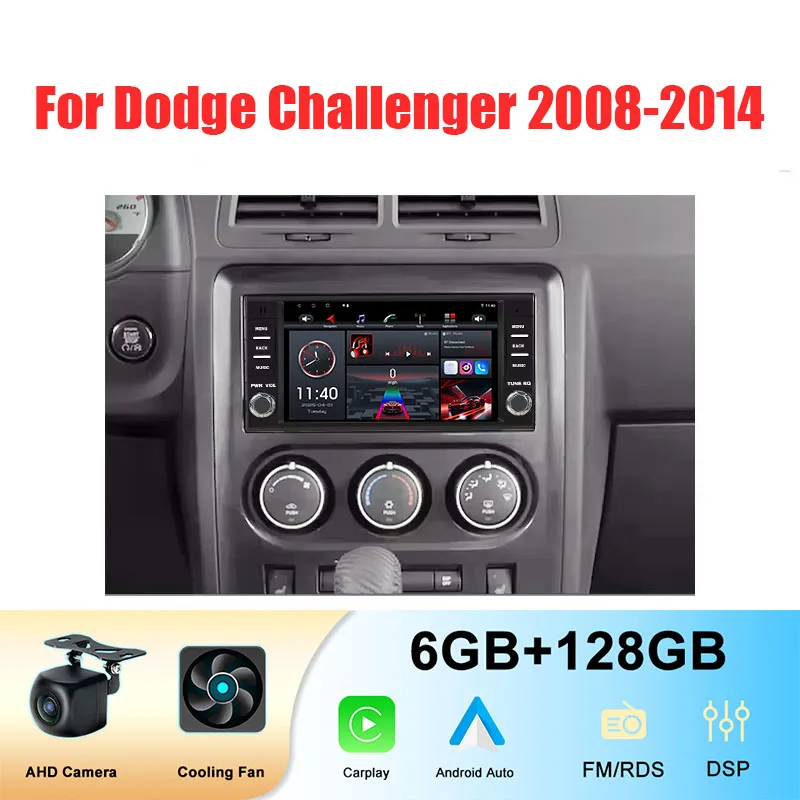 7'' Head Unit For Dodge Challenger 2008-2014 Carplay Car Radio Stereo Android Auto Multimedia Player Navigation GPS Autoradio
7'' Head Unit For Dodge Challenger 2008-2014 Carplay Car Radio Stereo Android Auto Multimedia Player Navigation GPS Autoradio