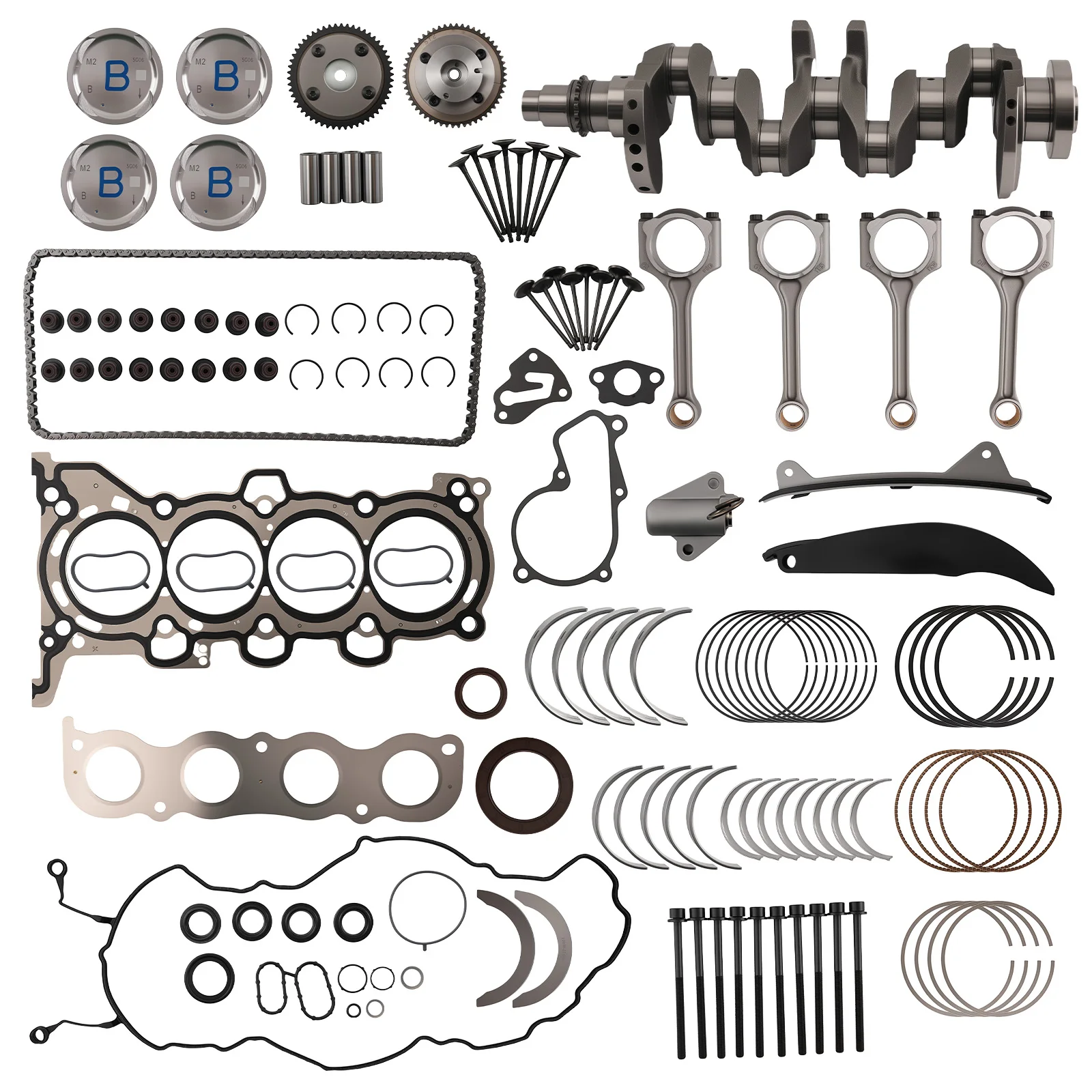 Engine Rebuild Kit for Hyundai Sonata Hybrid 2.0L G4NG 2016-2019 231102E510
Engine Rebuild Kit for Hyundai Sonata Hybrid 2.0L G4NG 2016-2019 231102E510