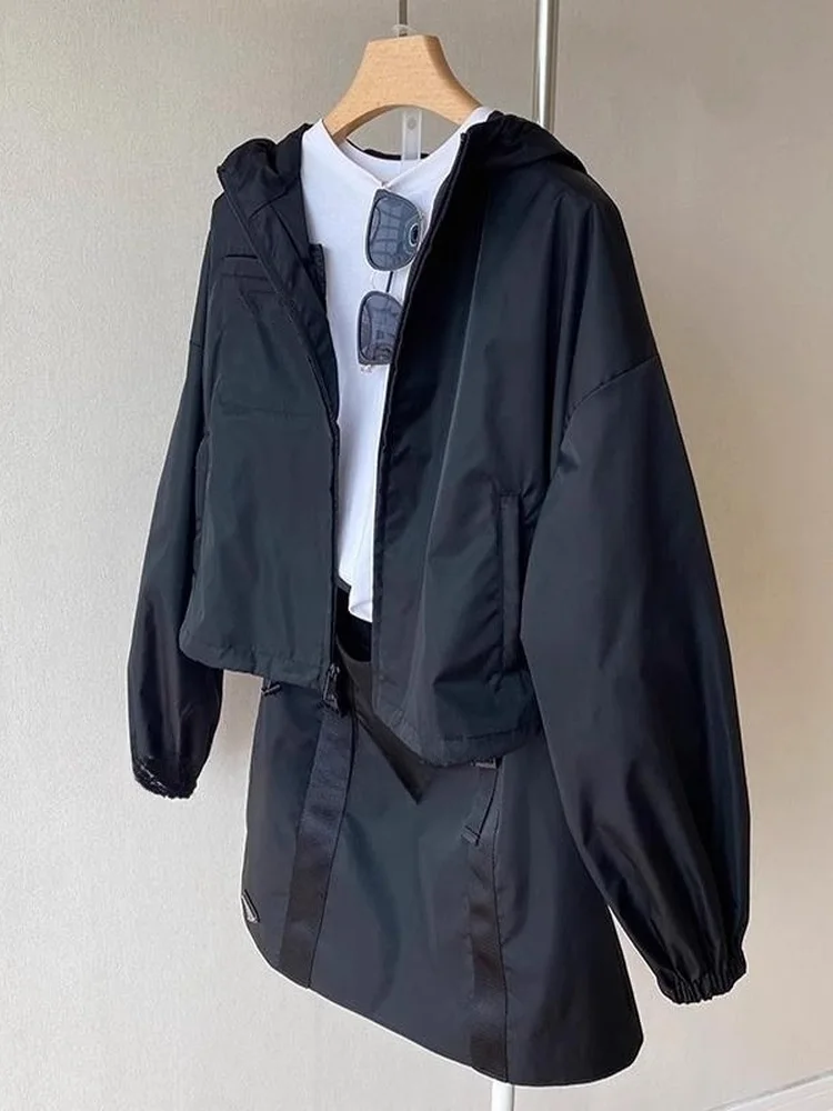 Casual Hooded Short Coat Jacket Women's Spring Autumn Versatile Small Size Top Commute Style Long Sleeve Polyester Fiber
Casual Hooded Short Coat Jacket Women's Spring Autumn Versatile Small Size Top Commute Style Long Sleeve Polyester Fiber