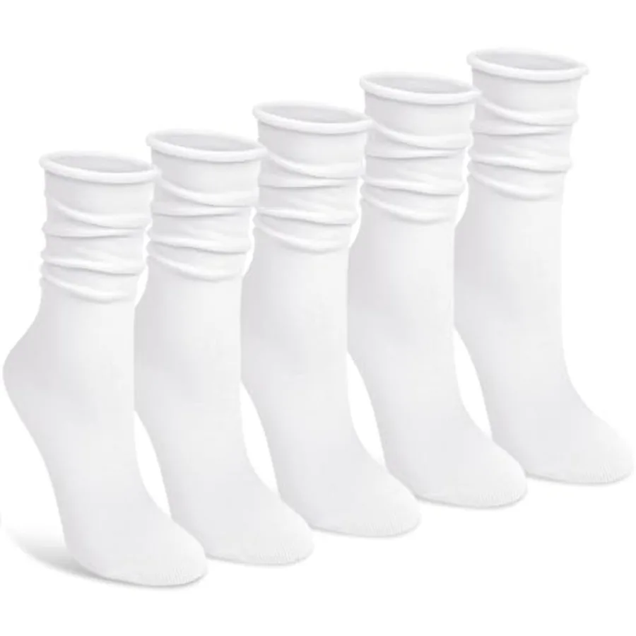 5 Pairs Slouchy Socks for Women, Crew Cotton Socks with Cute Roll Top Casual Calf Long Sock
5 Pairs Slouchy Socks for Women, Crew Cotton Socks with Cute Roll Top Casual Calf Long Sock