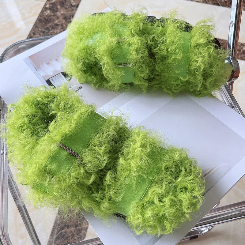 2023 European Station Autumn Solid Color Plush Slippers Design Sense Of Temperament Home Comfortable Flat Women's New Slippers
2023 European Station Autumn Solid Color Plush Slippers Design Sense Of Temperament Home Comfortable Flat Women's New Slippers