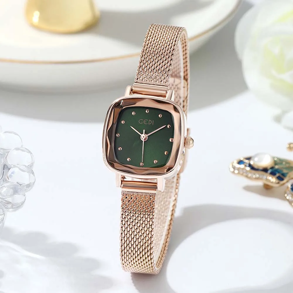 GEDI New Hot-Selling Stylish Mesh Band Square Women's Watch - Simple & Fashionable Quartz Watch Waterproof reloj mujer
GEDI New Hot-Selling Stylish Mesh Band Square Women's Watch - Simple & Fashionable Quartz Watch Waterproof reloj mujer