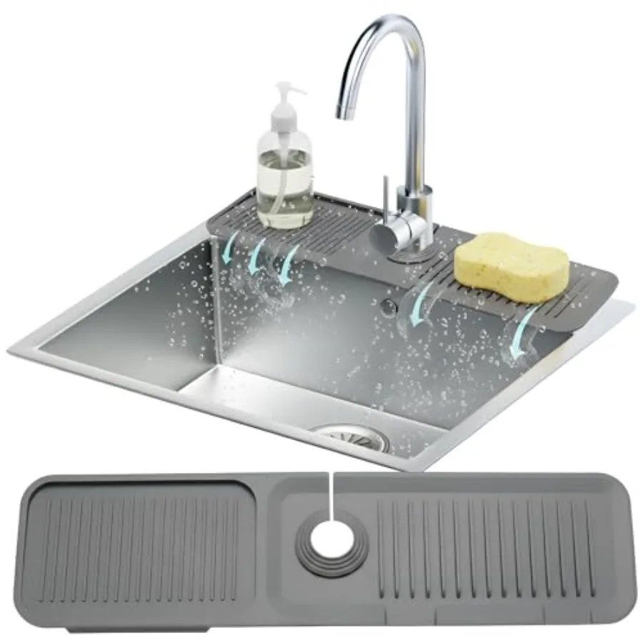 24" Silicone Faucet Mat For Kitchen Sink, Kitchen Sink Splash Guard Behind Faucet, Kitchen Faucet Mat For Kitchen Sink, Kitchen
24" Silicone Faucet Mat For Kitchen Sink, Kitchen Sink Splash Guard Behind Faucet, Kitchen Faucet Mat For Kitchen Sink, Kitchen