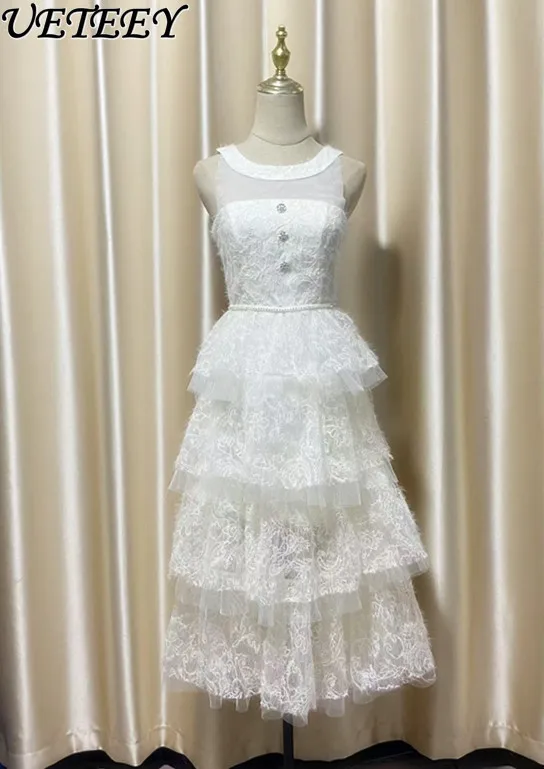 2025 Summer Plush Feeling Long Cake Dress High Sense Socialite Banquet White Dresses Women Round Neck Sleeveless Tube Top Dress
2025 Summer Plush Feeling Long Cake Dress High Sense Socialite Banquet White Dresses Women Round Neck Sleeveless Tube Top Dress