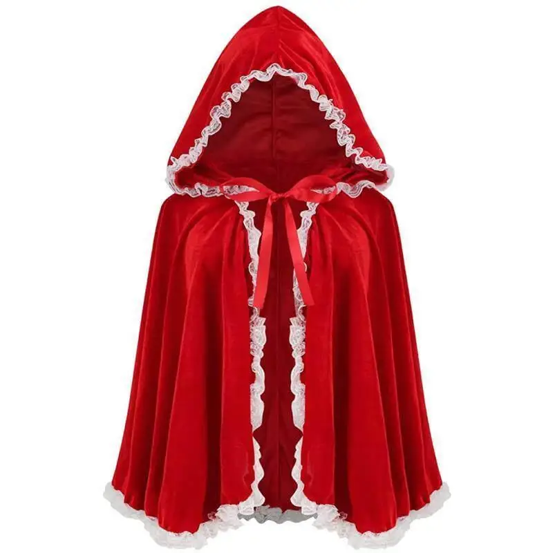 Adult Children's Hooded Performance Costume Little Red Riding Hood Christmas Devil New Year's Lace Robe Halloween Dark Red
Adult Children's Hooded Performance Costume Little Red Riding Hood Christmas Devil New Year's Lace Robe Halloween Dark Red