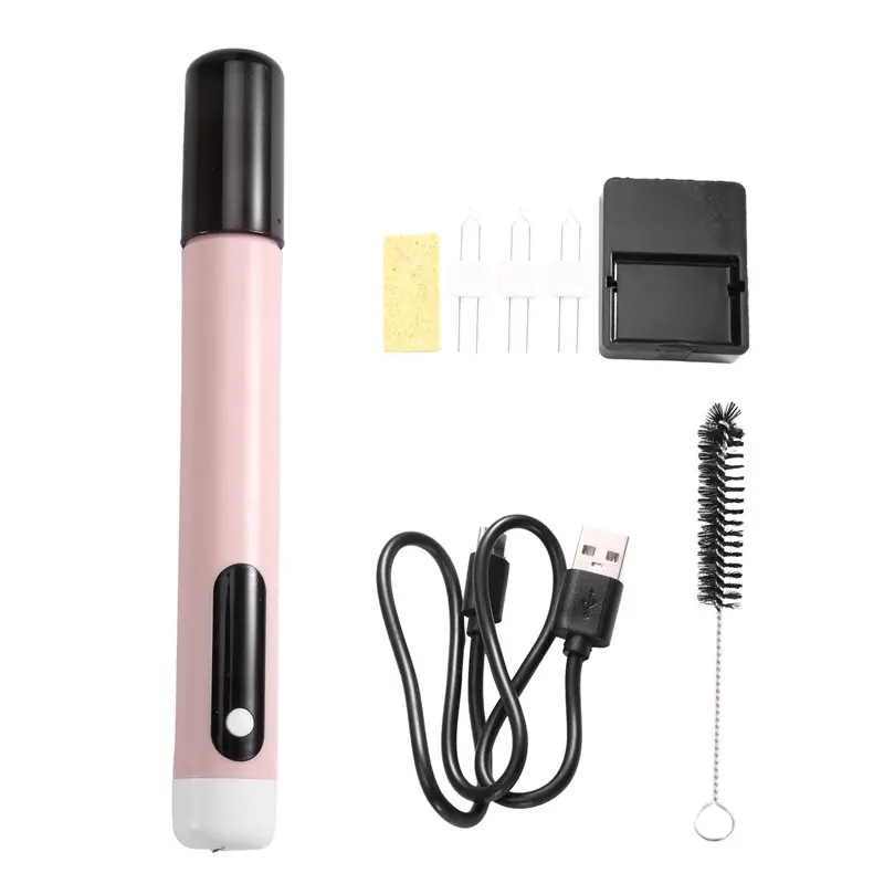 Rechargeable 5V USB Soldering Iron Pen 1100Mah Fast Heating Wax Burner Pencil Portable Wire Repair Tool Burning Pen
Rechargeable 5V USB Soldering Iron Pen 1100Mah Fast Heating Wax Burner Pencil Portable Wire Repair Tool Burning Pen
