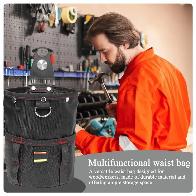 Utility Tool Bag Woodworking Tool Storage Pouch With Belt Clip Small Organizer Pocket For Hammers Tape Measures Nails Screws
Utility Tool Bag Woodworking Tool Storage Pouch With Belt Clip Small Organizer Pocket For Hammers Tape Measures Nails Screws