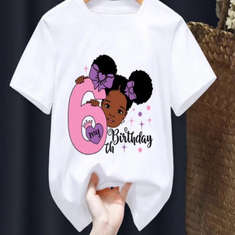 Cute Princess Print T-shirt – A girls' T-shirt with birthday-themed digital printing and short sleeves, suitable for children.
Cute Princess Print T-shirt – A girls' T-shirt with birthday-themed digital printing and short sleeves, suitable for children.