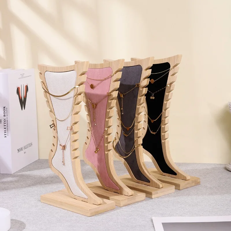 Simple and Fashionable Bamboo and Wood Foot Chain Vertical Stand Jewelry Necklace Bracelet Display Stand
Simple and Fashionable Bamboo and Wood Foot Chain Vertical Stand Jewelry Necklace Bracelet Display Stand