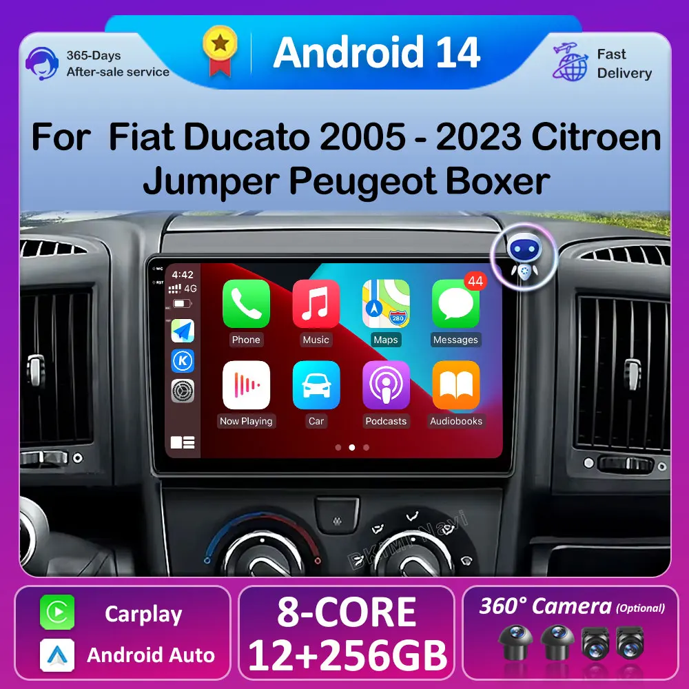 Android 14 Auto Car Radio for Fiat Ducato 2005 - 2023 Citroen Jumper Peugeot Boxer Wireless Carplay Multimedia Player 4G +WIFI
Android 14 Auto Car Radio for Fiat Ducato 2005 - 2023 Citroen Jumper Peugeot Boxer Wireless Carplay Multimedia Player 4G +WIFI