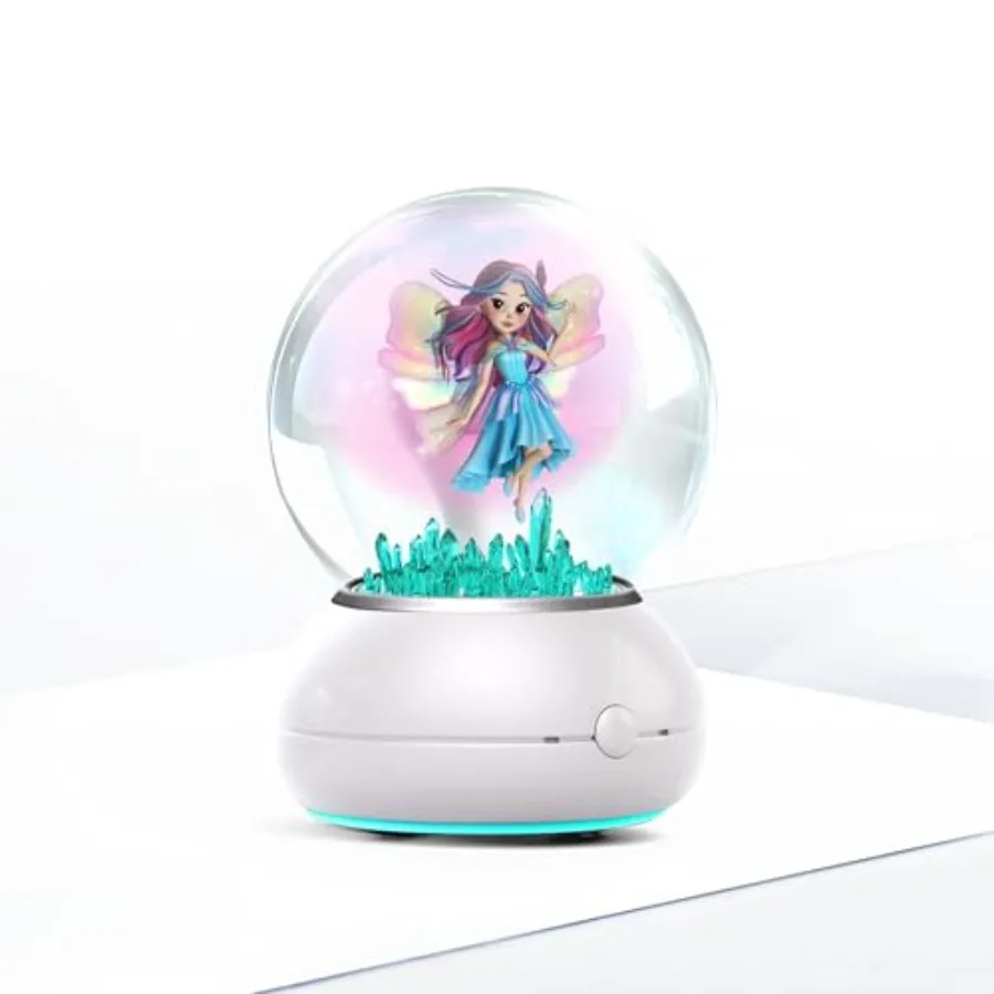 ' interactive hologram toy for ages 5+ crystal ball design transparent blue AI-powered voice interaction storytelling games and
' interactive hologram toy for ages 5+ crystal ball design transparent blue AI-powered voice interaction storytelling games and