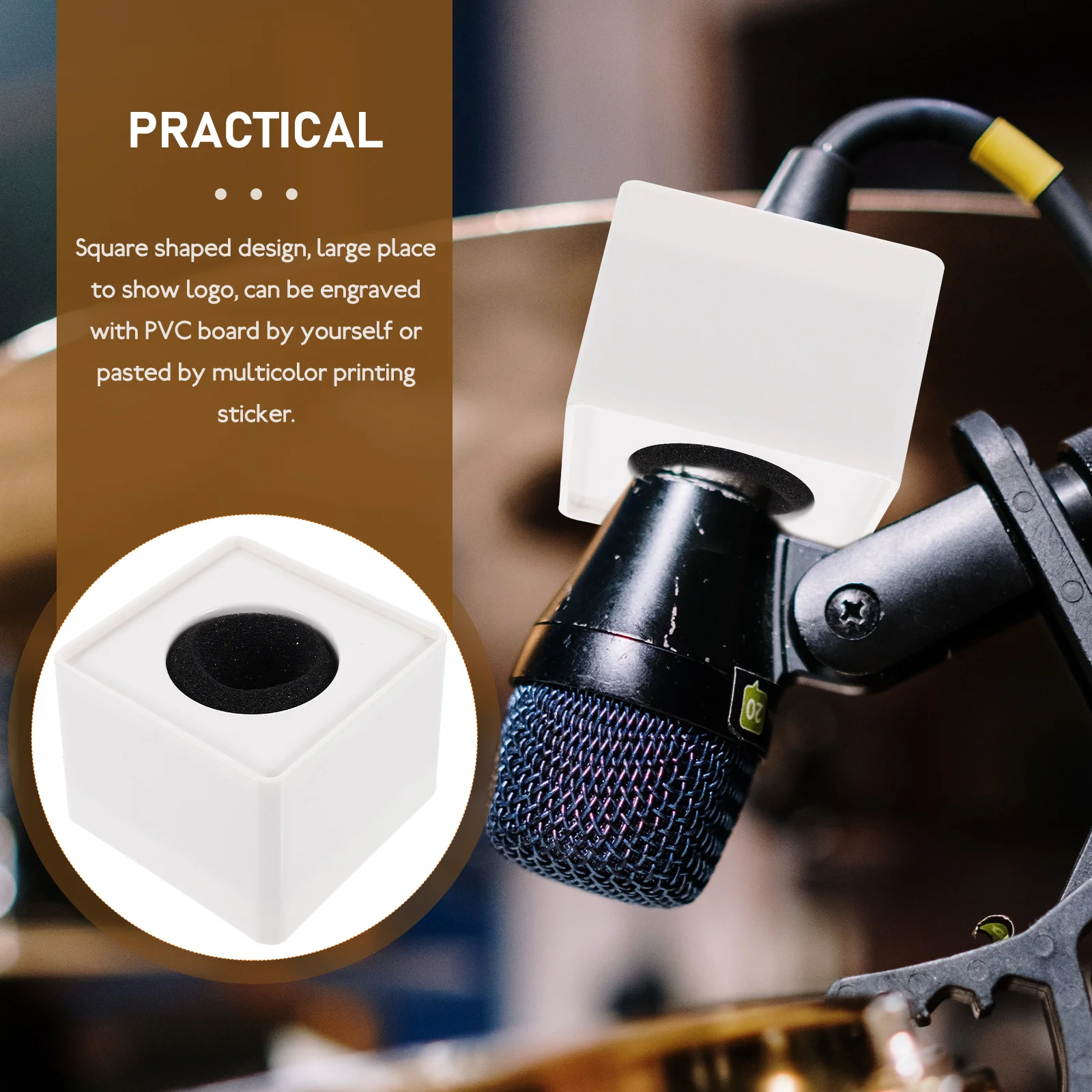 Microphone Logo ABS Plastic Square Cube 67x67x51mm Interview Flag Station Engraved PVC Multicolor Sticker Portable DJ
Microphone Logo ABS Plastic Square Cube 67x67x51mm Interview Flag Station Engraved PVC Multicolor Sticker Portable DJ
